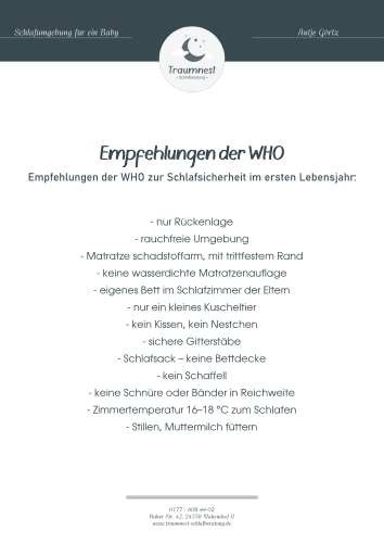 Vorschau: Schlafumgebung für ein Baby (PDF)